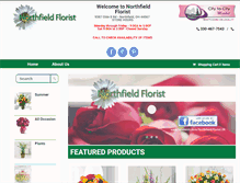 Tablet Screenshot of northfieldflorist.net